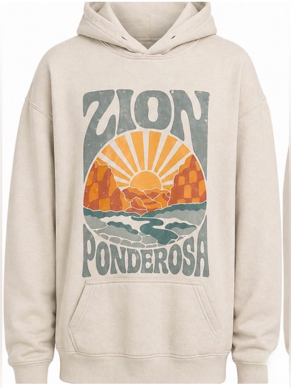 Zion Ponderosa Ranch Sunset Graphic Hoodie Desert Graphic